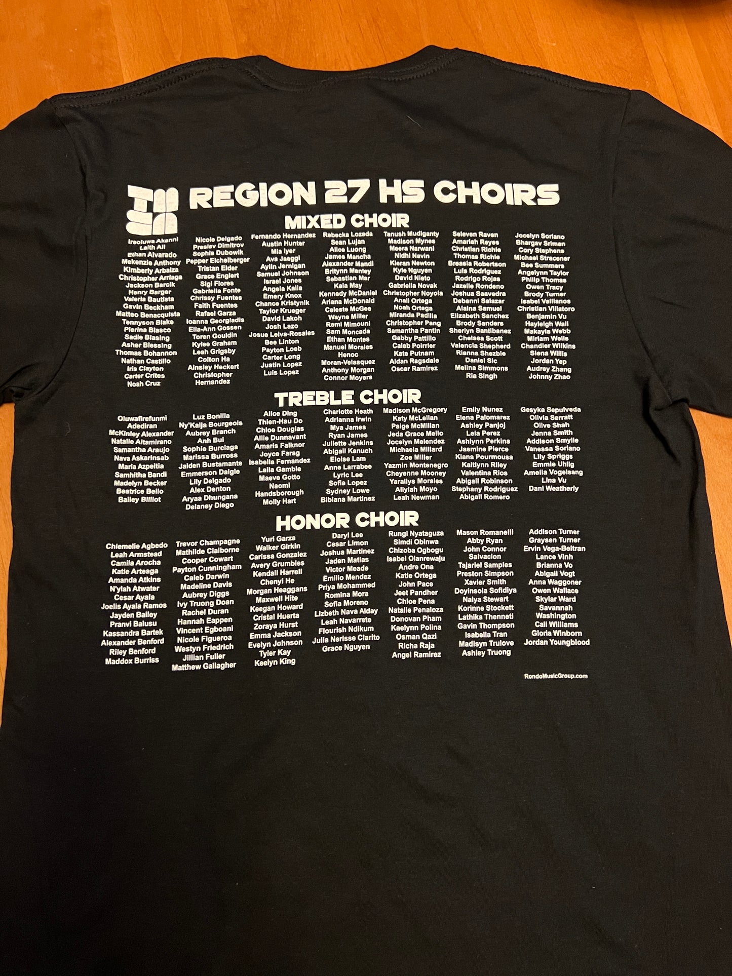 '25-'26 Region 27 High School Choir Shirt