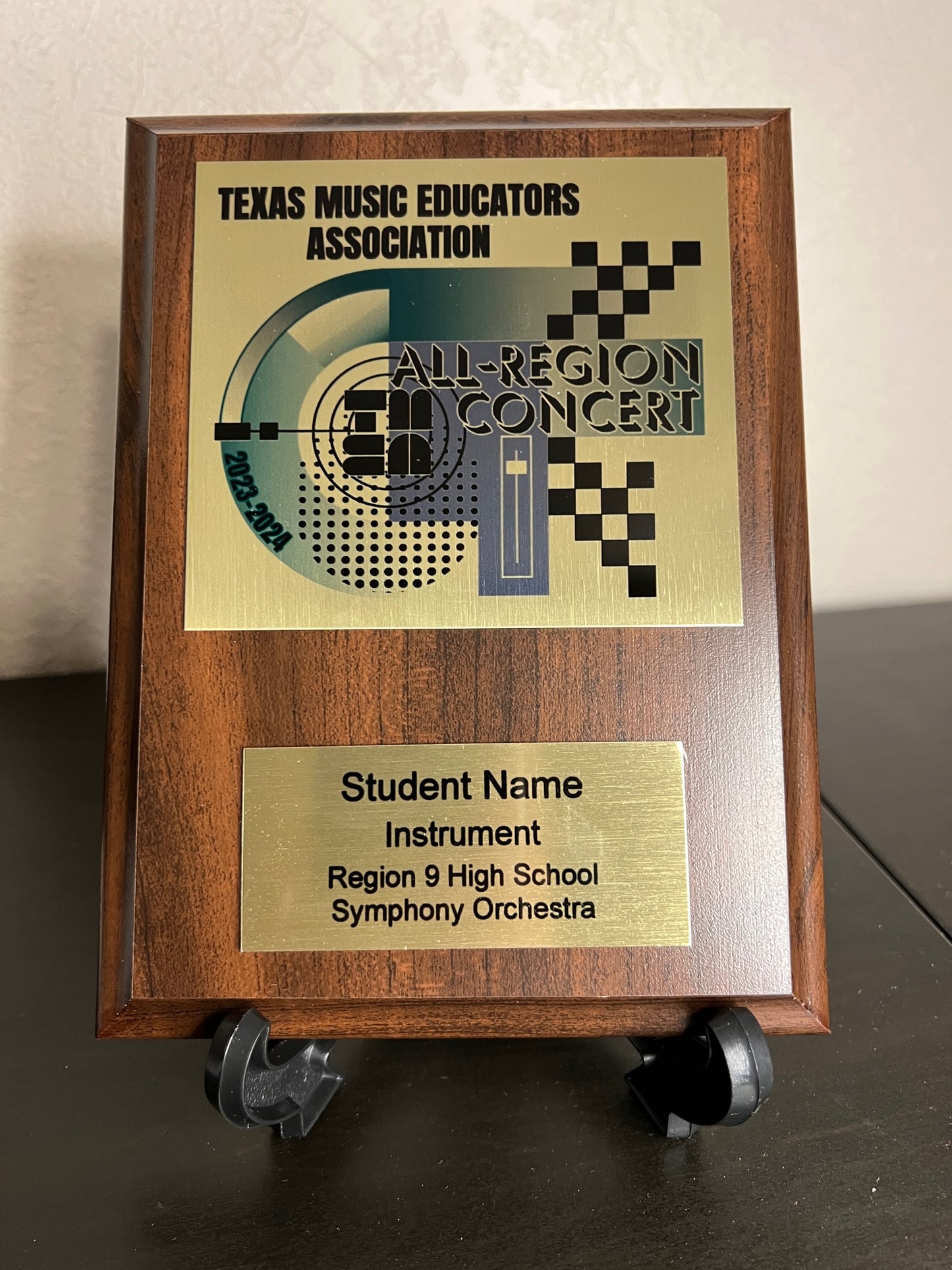 '23-'24 Region 33 High School Orchestra Plaque (previous year)